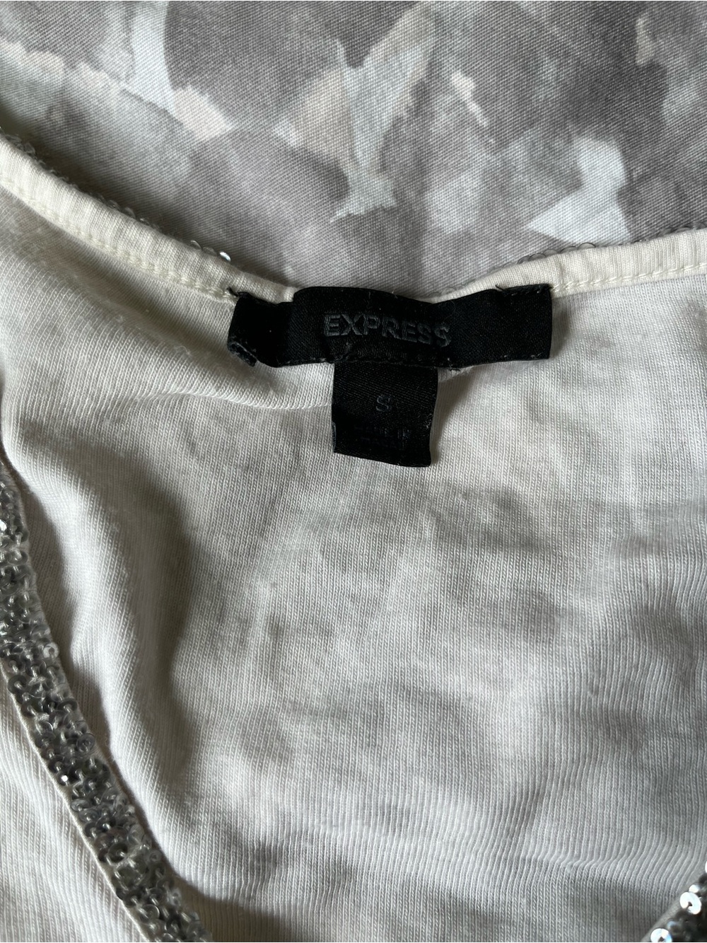 Express white long sleeve top - Picture 2 of 3